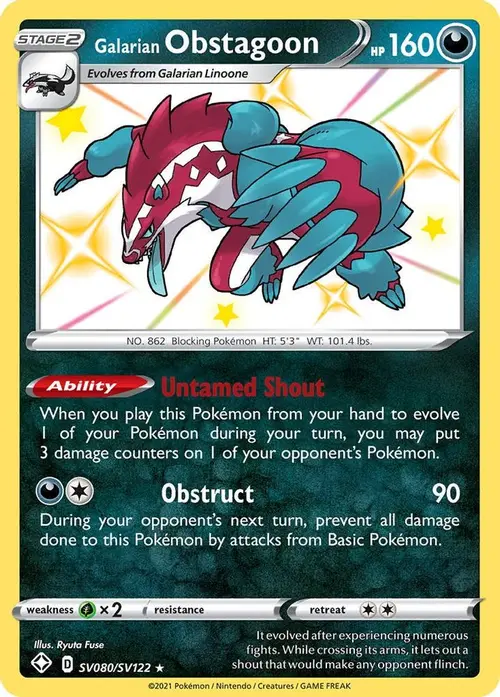 Galarian Obstagoon card art