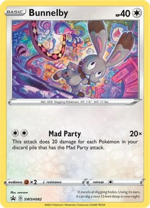 Bunnelby - SWSH082 card art