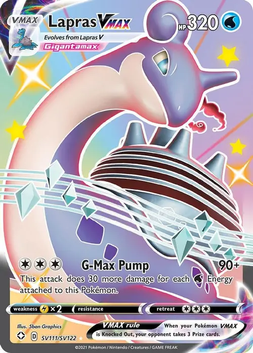 Lapras VMAX card art