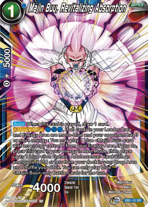 Majin Buu, Revitalizing Absorption card art