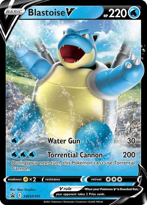 Blastoise V - SWSH101 card art