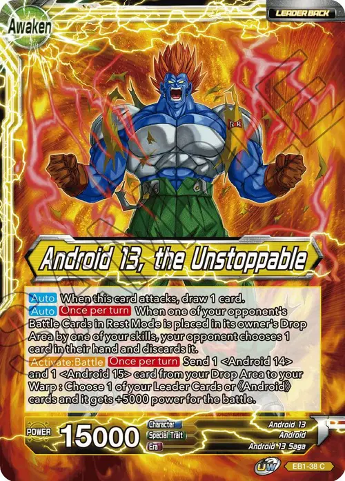 Android 13, Android 14, & Android 15 // Android 13, the Unstoppable card art