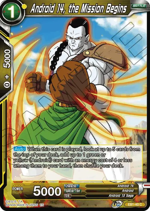 Android 14, the Mission Begins card art
