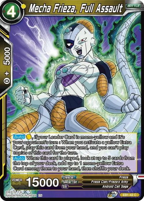 Mecha Frieza, Full Assault card art