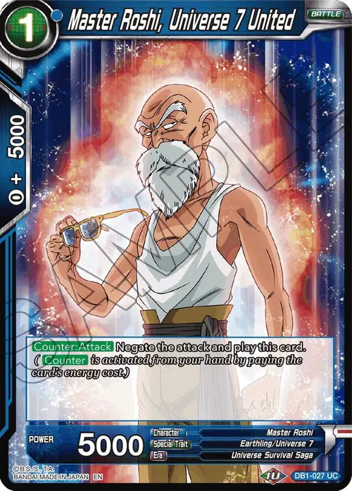 Master Roshi, Universe 7 United (Reprint) card art