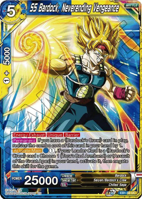 SS Bardock, Neverending Vengeance card art
