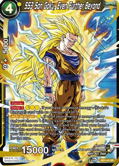SS3 Son Goku, Even Further Beyond card art