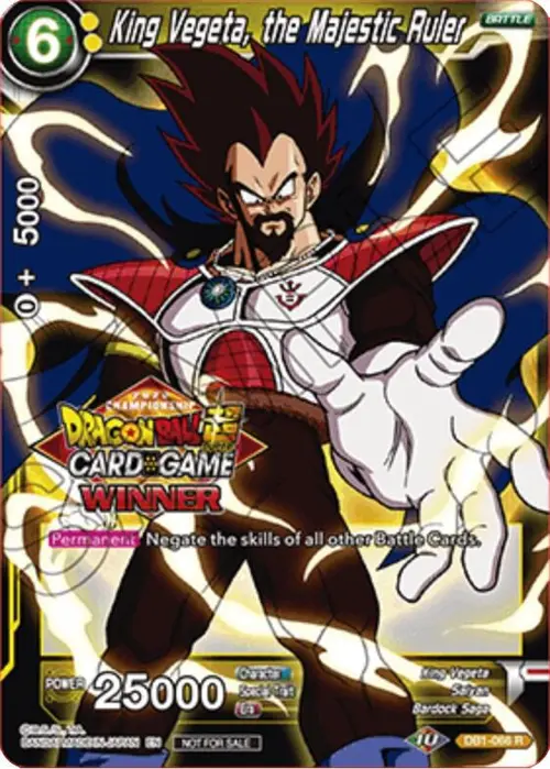 King Vegeta, the Majestic Ruler (Winner Stamped) card art