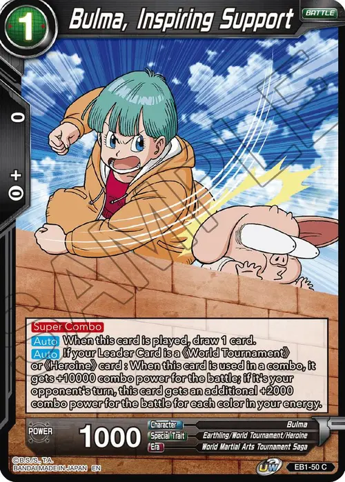 Bulma, Inspiring Support card art