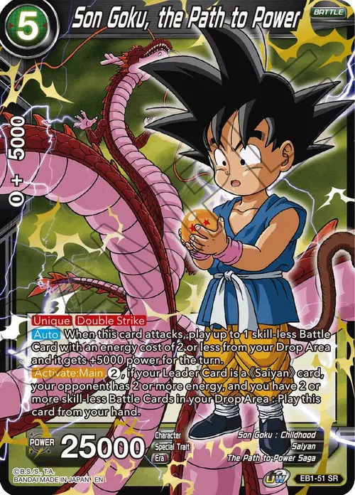 Son Goku, the Path to Power card art