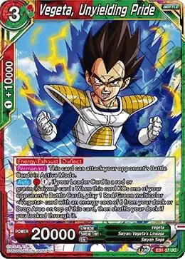 Vegeta, Unyielding Pride card art