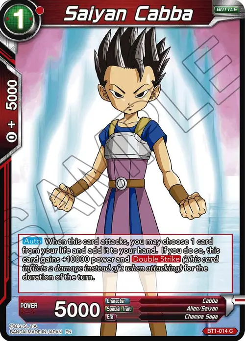 Saiyan Cabba (Reprint) card art
