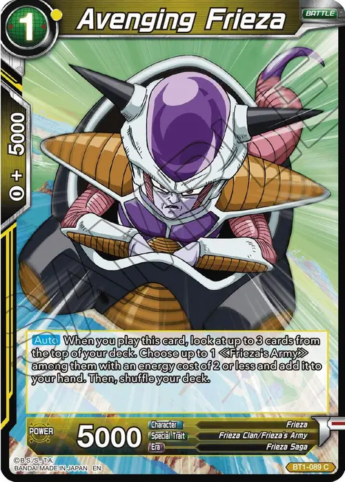 Avenging Frieza (Reprint) card art