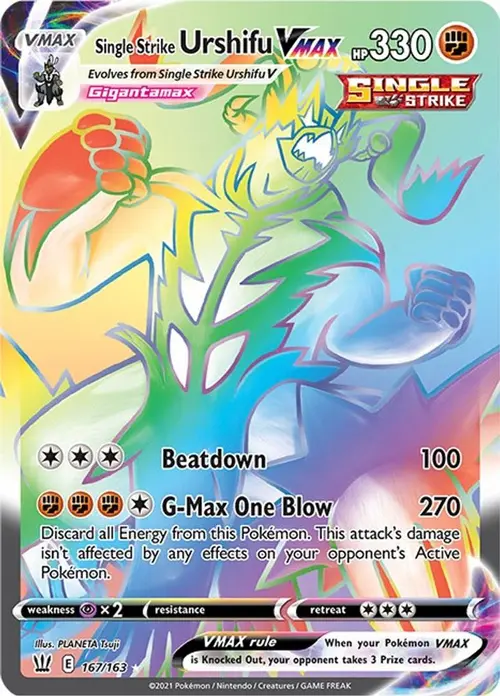 Single Strike Urshifu VMAX (Secret) card art