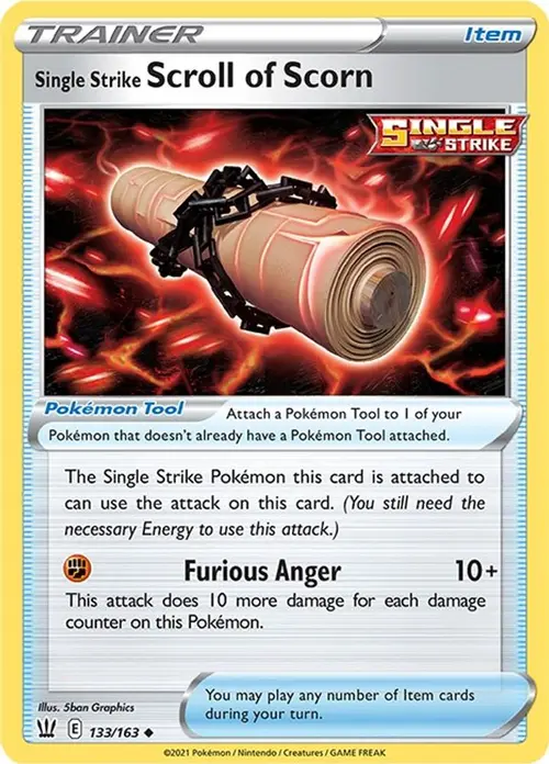 Single Strike Scroll of Scorn card art