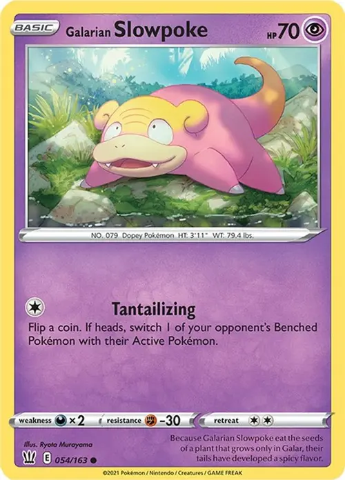 Galarian Slowpoke card art