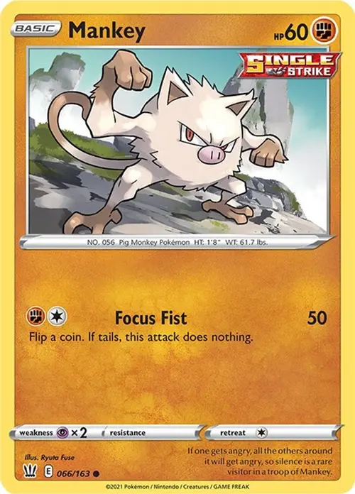 Mankey card art