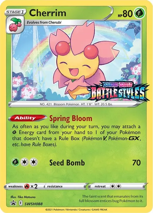 Cherrim - SWSH088 (Prerelease) card art