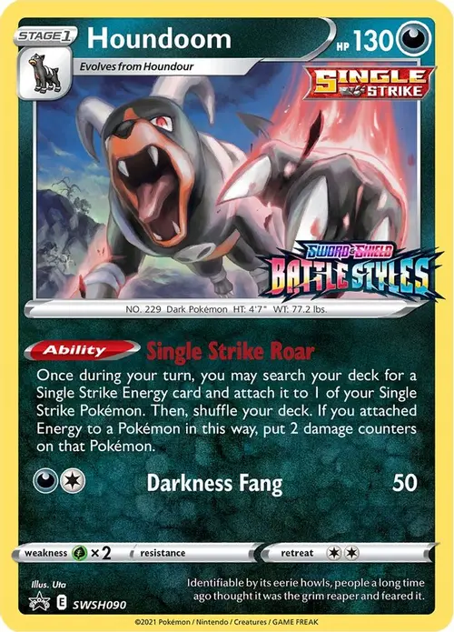 Houndoom - SWSH090 (Prerelease) card art