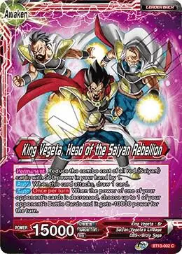 King Vegeta // King Vegeta, Head of the Saiyan Rebellion card art
