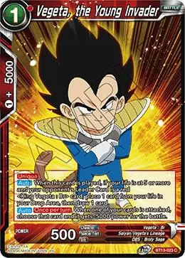 Vegeta, the Young Invader card art