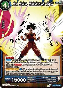 Son Gohan, Unbelievable Might card art