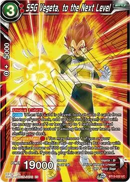 SSG Vegeta, to the Next Level card art