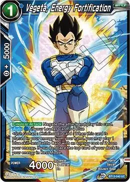Vegeta, Energy Fortification card art