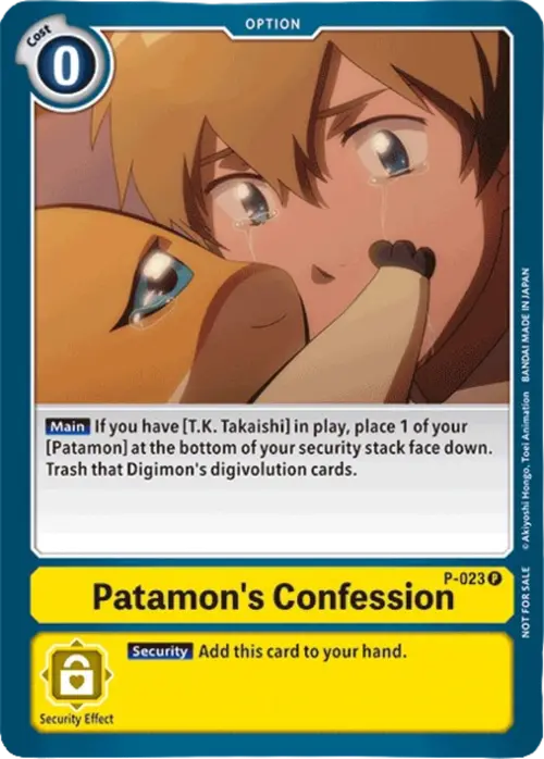 Patamon's Confession (Special Release Memorial Pack) card art