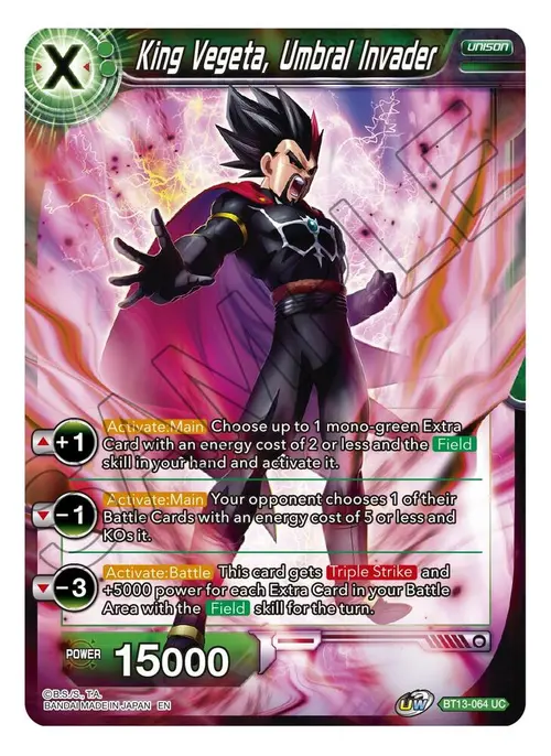 King Vegeta, Umbral Invader card art