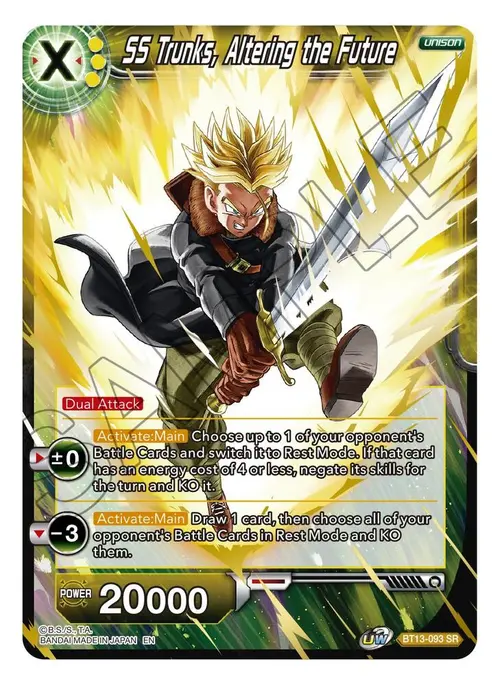 SS Trunks, Altering the Future card art