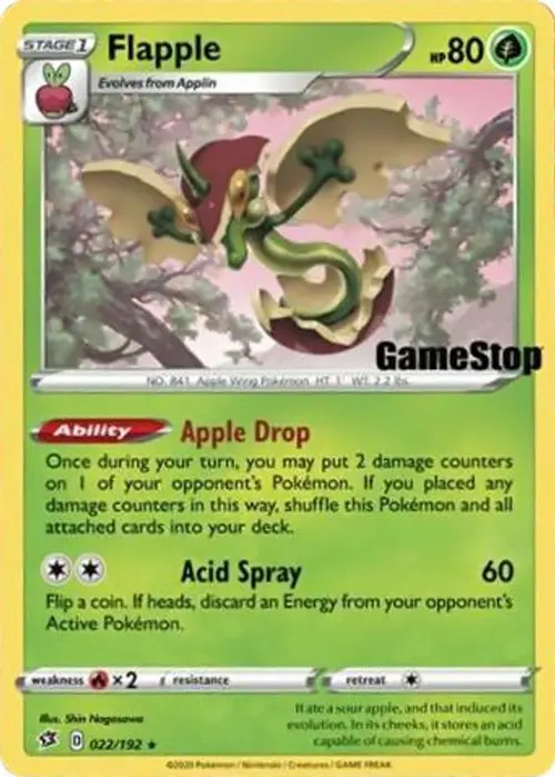 Flapple - 022/192 (Gamestop Exclusive) card art