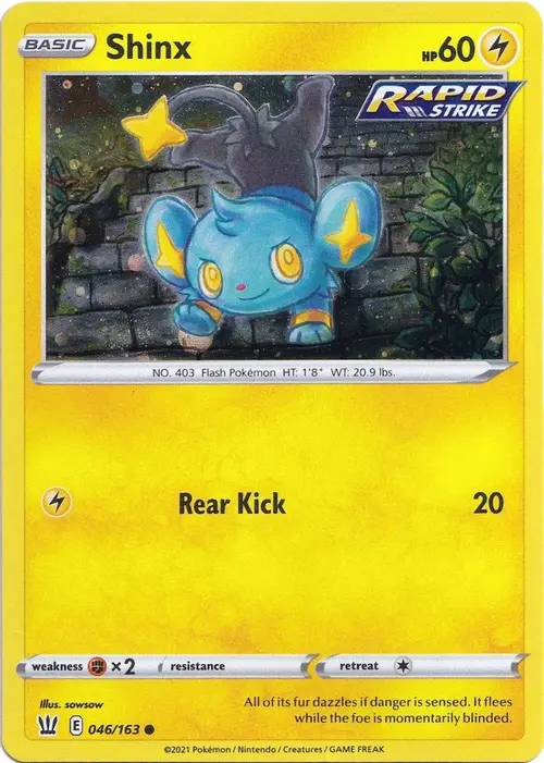 Shinx - 046/163 (Cosmos Holo) card art