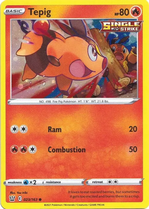 Tepig - 023/163 (Cosmos Holo) card art