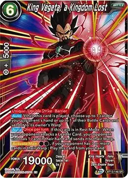King Vegeta, a Kingdom Lost card art