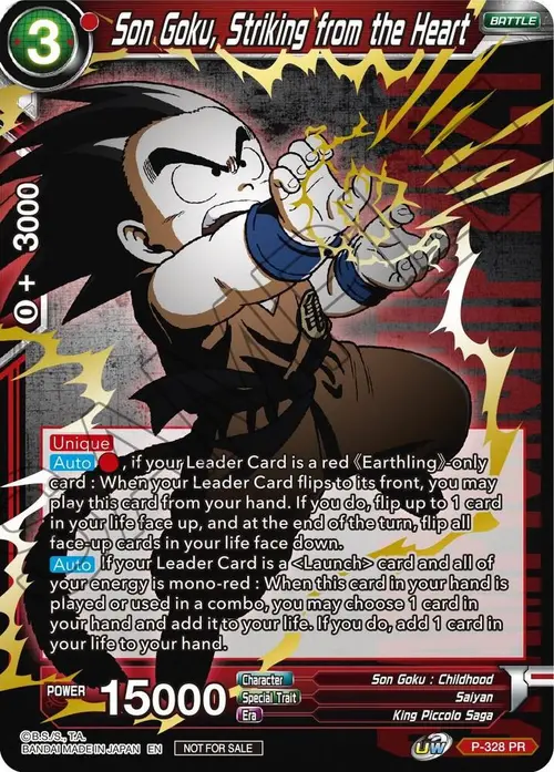 Son Goku, Striking from the Heart (Championship Pack 2021 Vol.1) (Winner Gold Stamped) card art