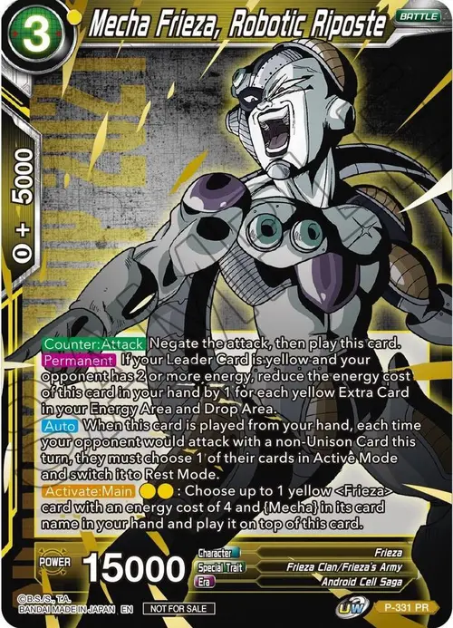 Mecha Frieza, Robotic Riposte (Championship Pack 2021 Vol.1) (Winner Gold Stamped) card art