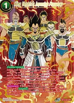 King Vegeta's Imposing Presence (SPR) card art