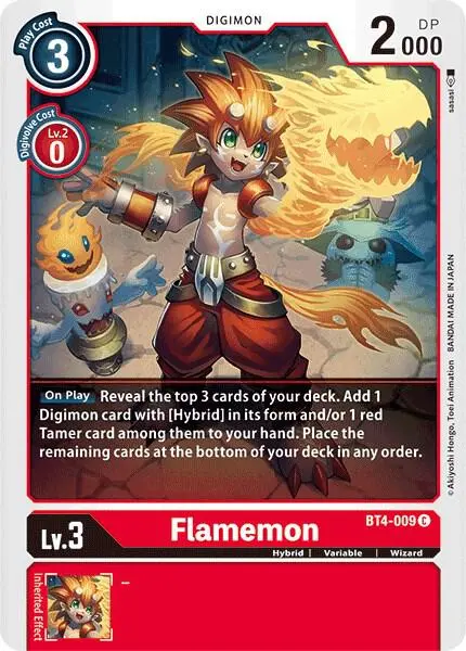 Flamemon card art