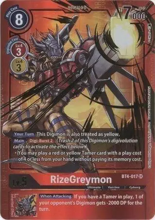 RizeGreymon (Alternate Art) card art