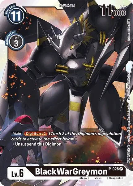 BlackWarGreymon - P-026 card art