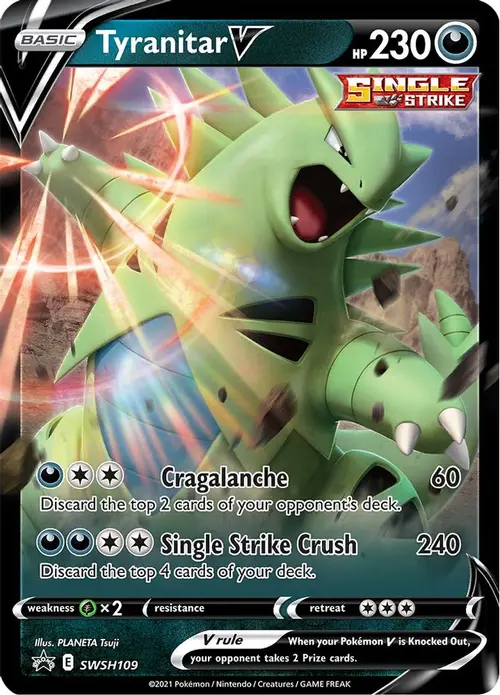 Tyranitar V - SWSH109 card art