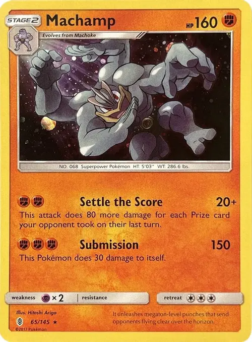 Machamp - 65/145 (Cosmos Holo) card art