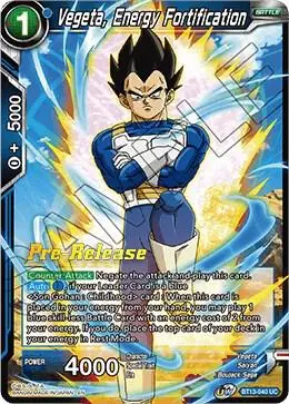 Vegeta, Energy Fortification card art