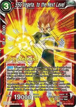 SSG Vegeta, to the Next Level card art