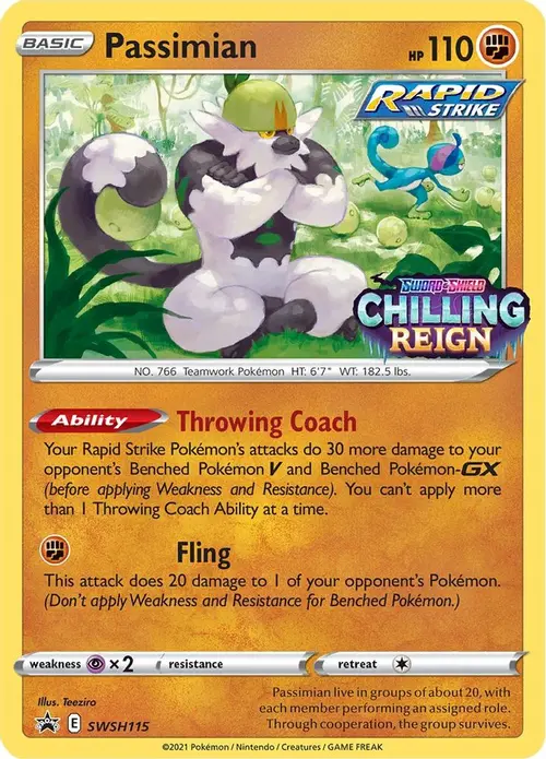 Passimian - SWSH115 (Prerelease) card art