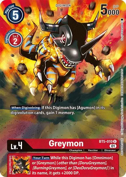 Greymon - BT5-010 (Premier TO Event June 2021) card art