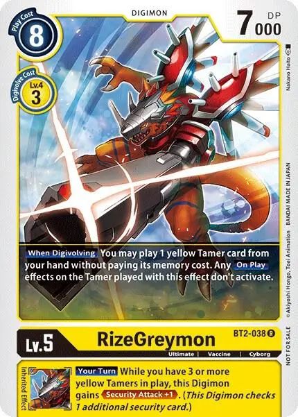 RizeGreymon - BT2-038 (Official Tournament Pack Vol.2) card art