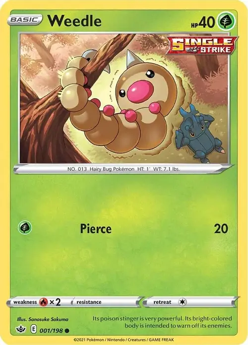 Weedle card art