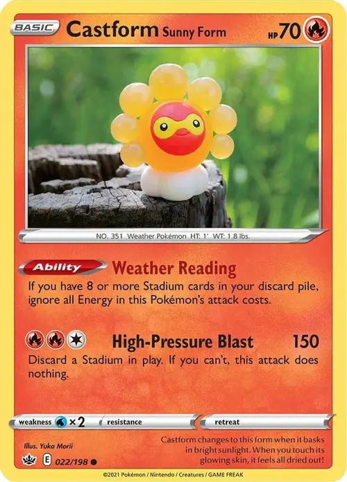 Castform Sunny Form card art